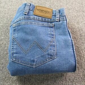 Wrangler Rugged Wear Jeans Mens 46x28 Blue Denim Relaxed Fit Straight Leg Casual